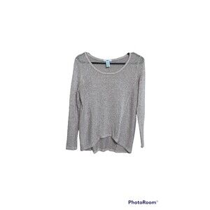 Women’s Bar III beige lightweight long sleeve sweater size medium knit fall y2k